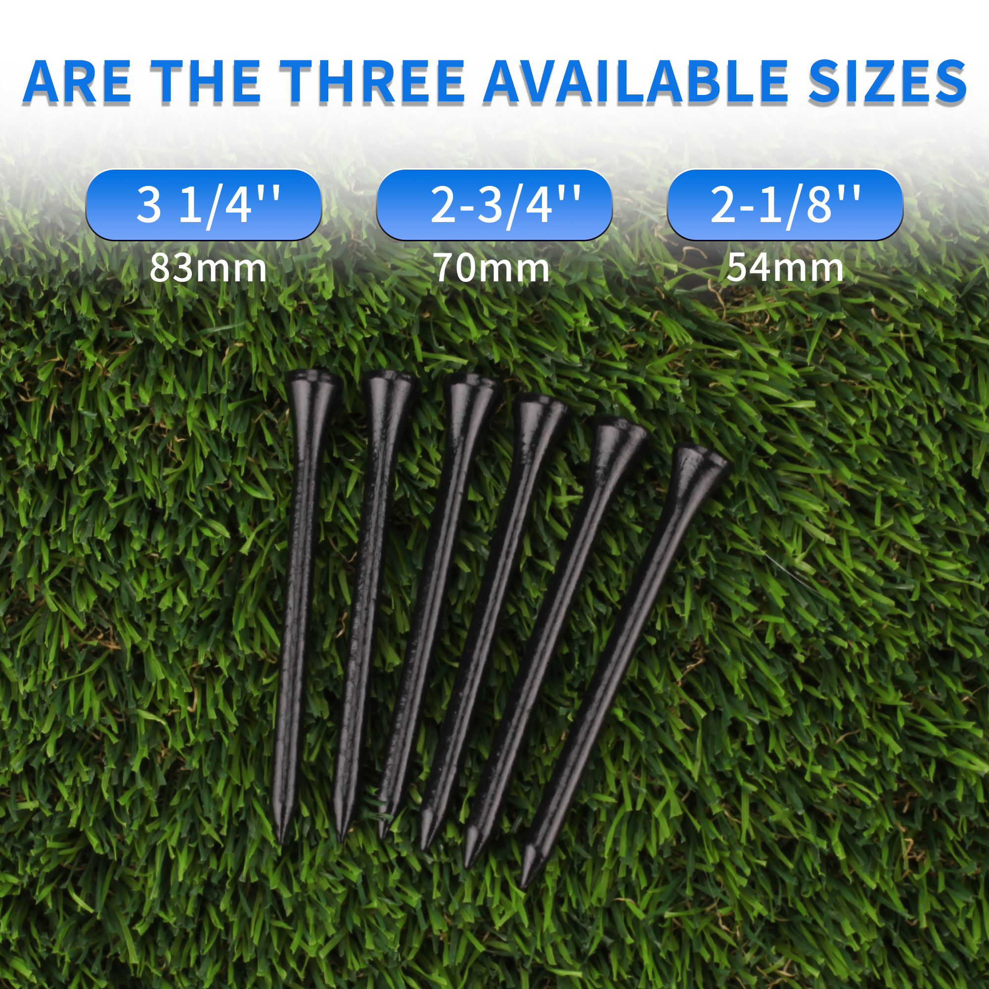 1000PCS Custom Black Wooden Golf Tees with Logo Printing thumbnail 3