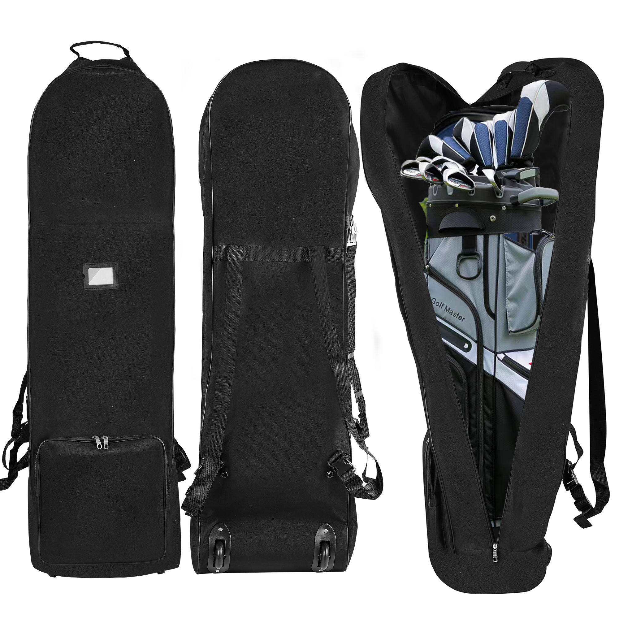 Wholesale Wheeled Golf Travel Bag with Padded Club Protection detail 2