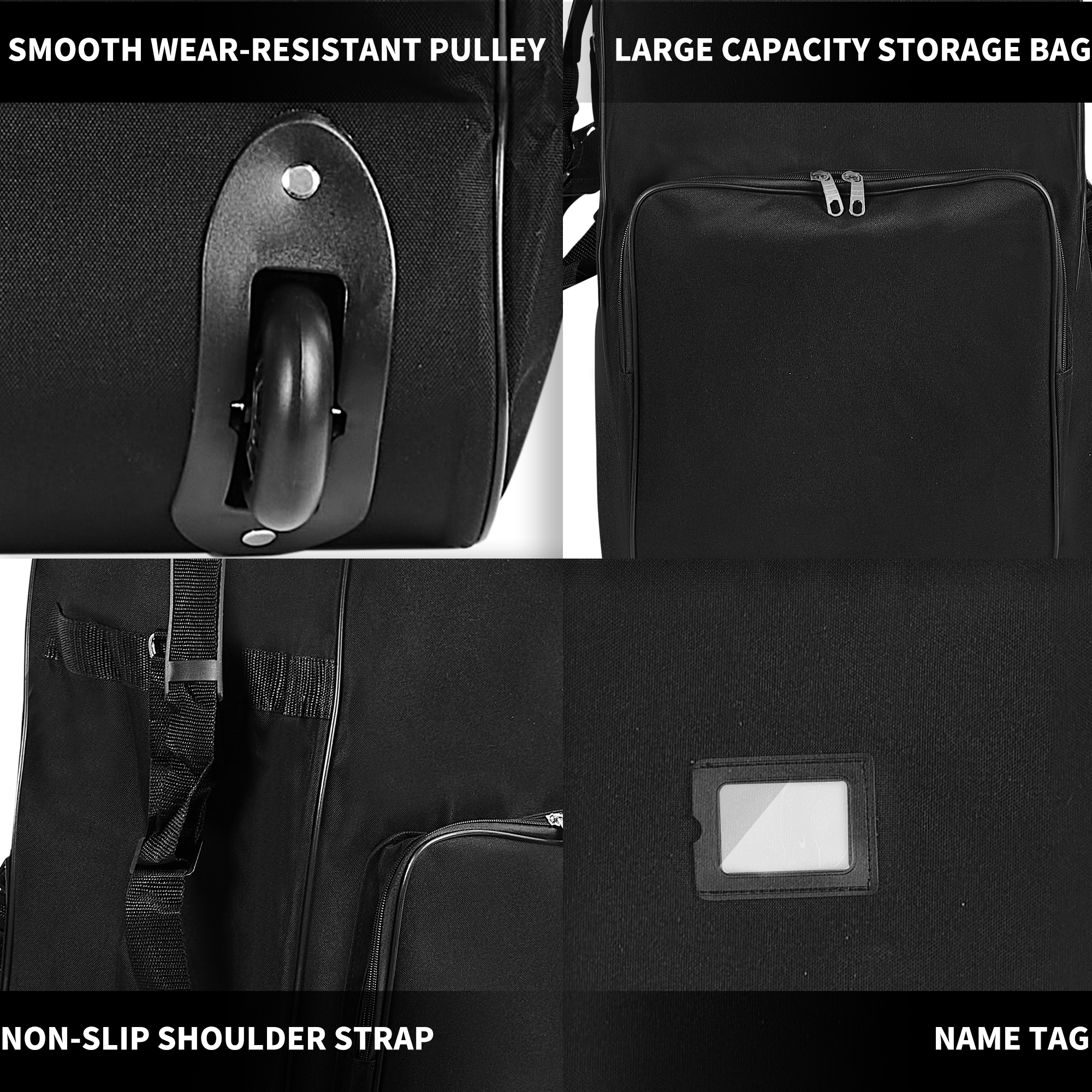 Wholesale Wheeled Golf Travel Bag with Padded Club Protection detail 4