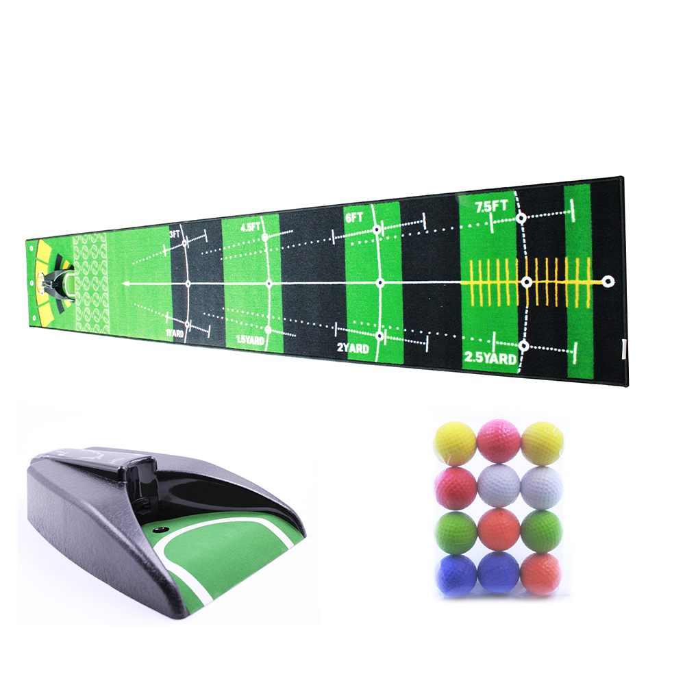 Wholesale Indoor Golf Putting Mat with Ball Return detail 3