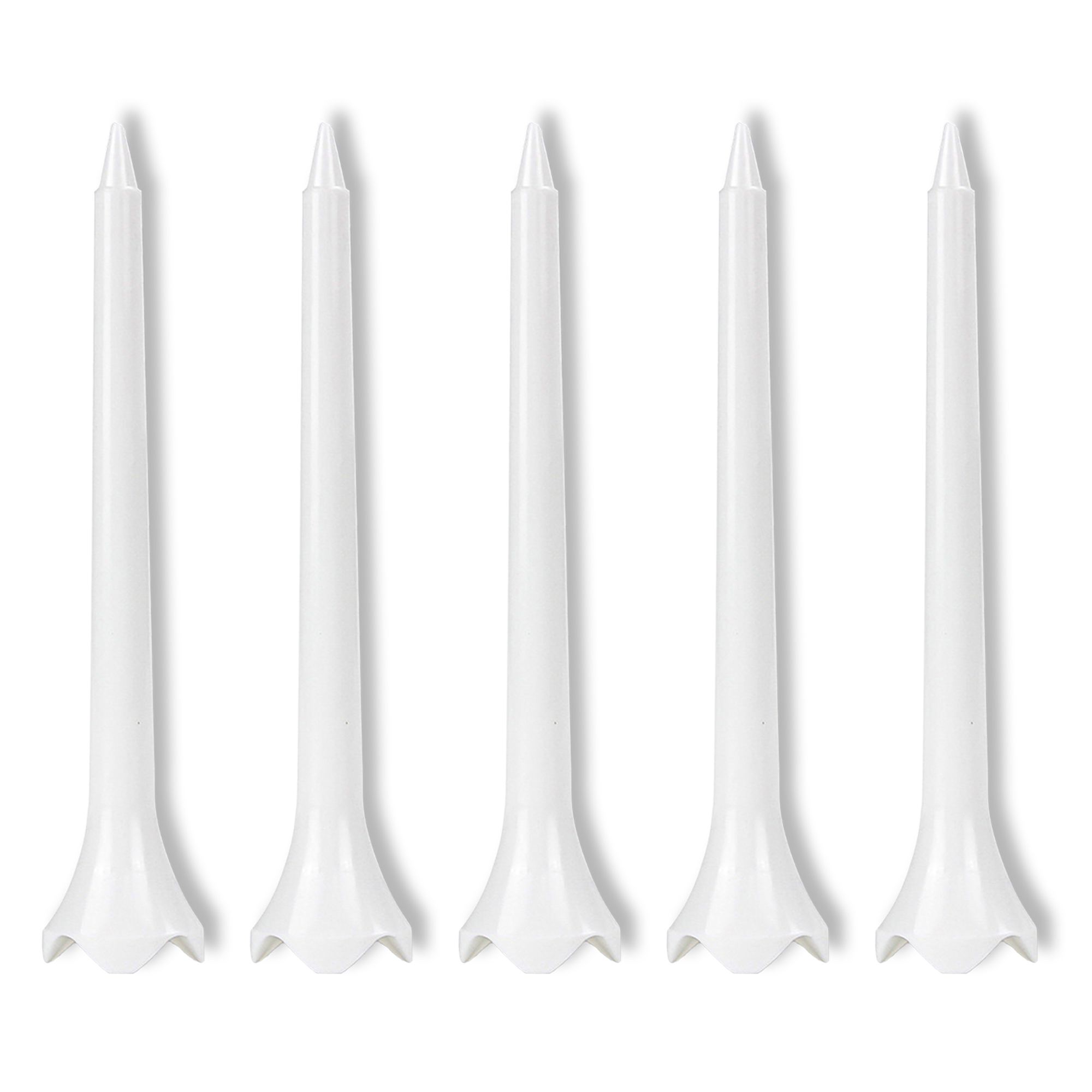 Wholesale white ABS golf tees with wide cupped heads